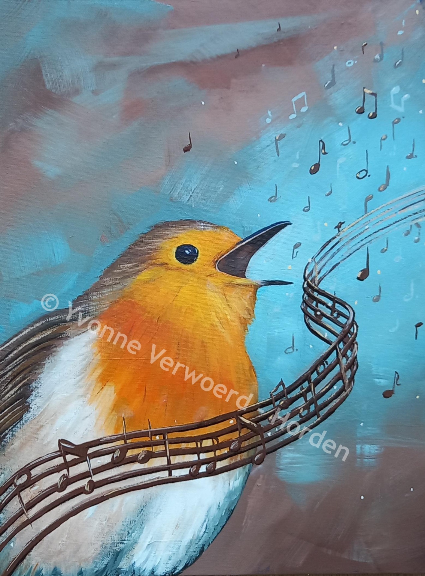 Zingend roodborstje - Hoop zingt in de natuur